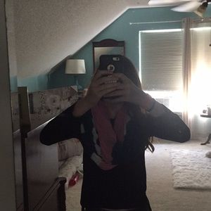 Unknown brand- pink white and blue infinity scarf